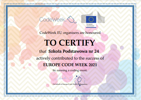 Certyfikat CodeWeek